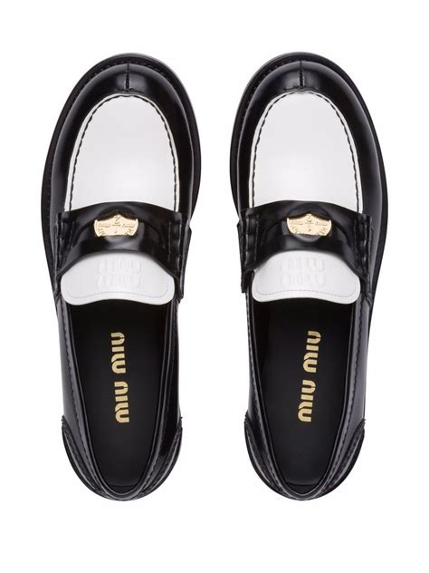 Women's Miu Miu Flat Loafers & Slip.